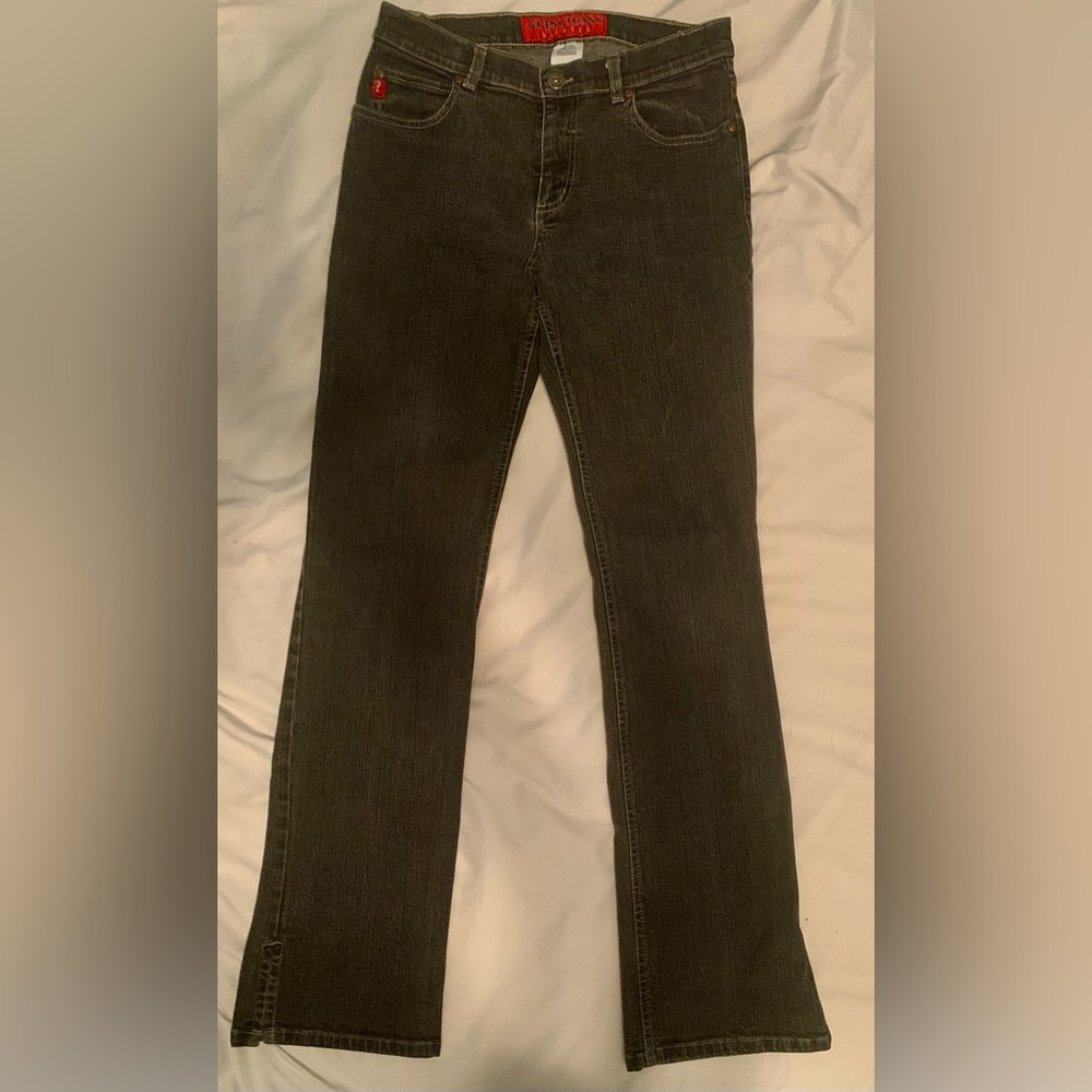 GUESS JEANS Stretch Straight Leg Side Split Charcoal color STYLE: Y2378122 Sz:29